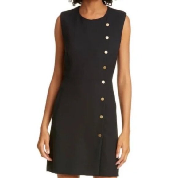 Veronica Beard Cutler Mini Dress in Black Sleeveless Size 2 26640 - Picture 1 of 9